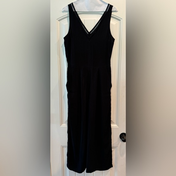 NWT Lucky Brand Black Viscose Jumpsuit - Picture 1 of 8